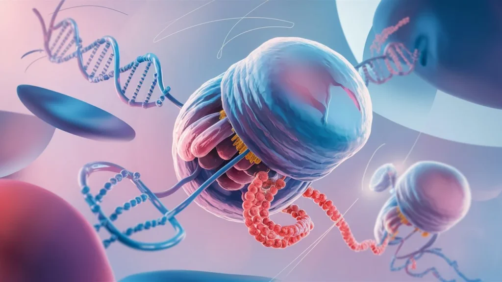 an 3d illustration of ribosome